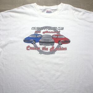 Vintage Y2K 2001 Chrysler PT Cruiser Club Denver Colorado T Shirt Size XXL